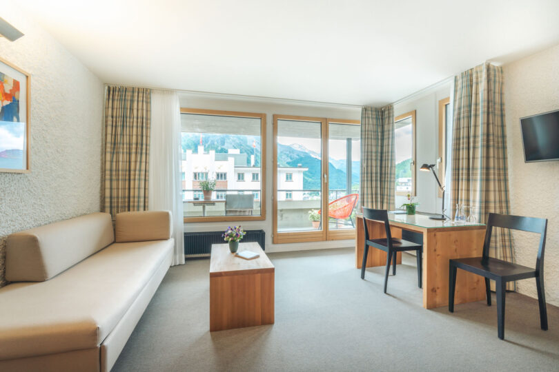 Hotel Hauser St. Moritz - Familienzimmer - Wohnbereich